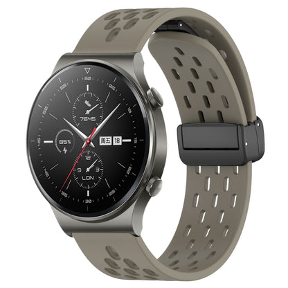 For Huawei GT2 Pro 22mm Folding Magnetic Clasp Silicone Watch Band(Space Ash) by buy2fix