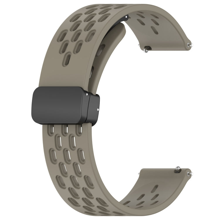 For Huawei GT2 46mm 22mm Folding Magnetic Clasp Silicone Watch Band(Space Ash) by buy2fix