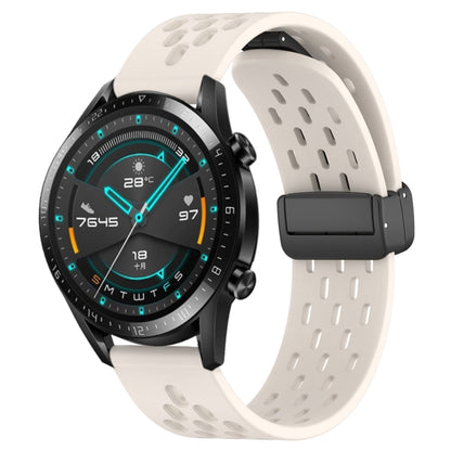 For Huawei GT2 46mm 22mm Folding Magnetic Clasp Silicone Watch Band(Starlight Color) by buy2fix