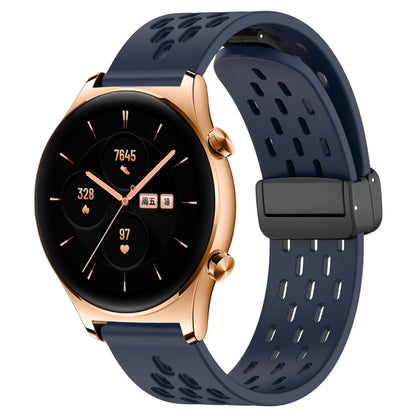 For Honor Watch GS 3 22mm Folding Magnetic Clasp Silicone Watch Band(Midnight Blue) by buy2fix