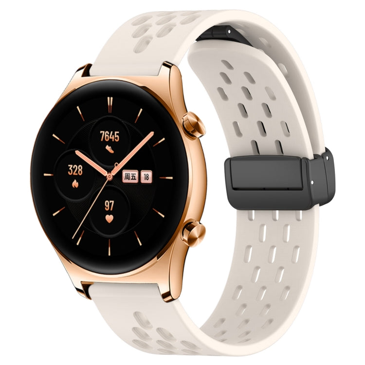 For Honor Watch GS 3 22mm Folding Magnetic Clasp Silicone Watch Band(Starlight Color) by buy2fix