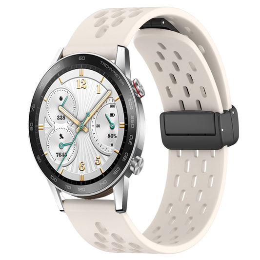 For Honor Watch GS 3i 22mm Folding Magnetic Clasp Silicone Watch Band(Starlight Color) by buy2fix