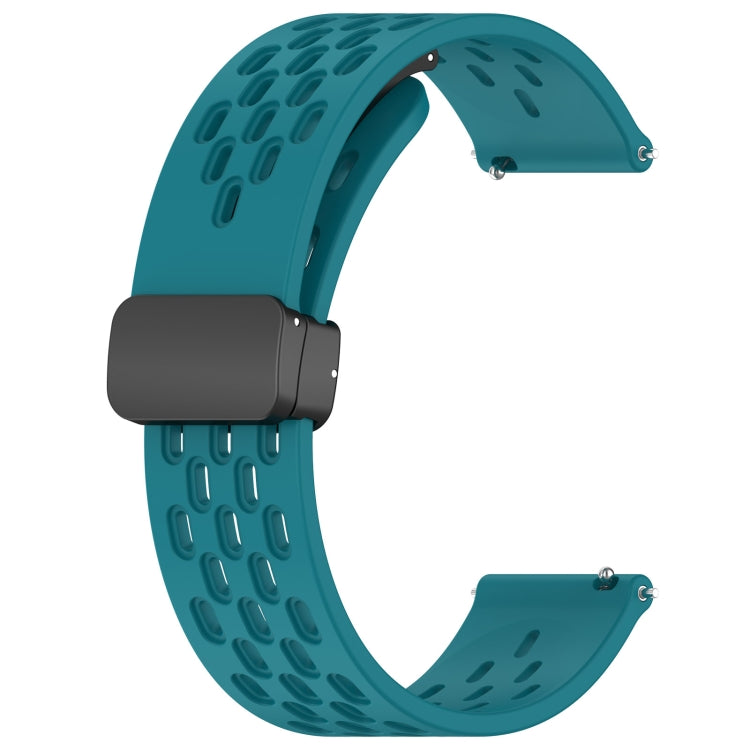 For Honor Watch Dream 22mm Folding Magnetic Clasp Silicone Watch Band(Hidden Green) by buy2fix