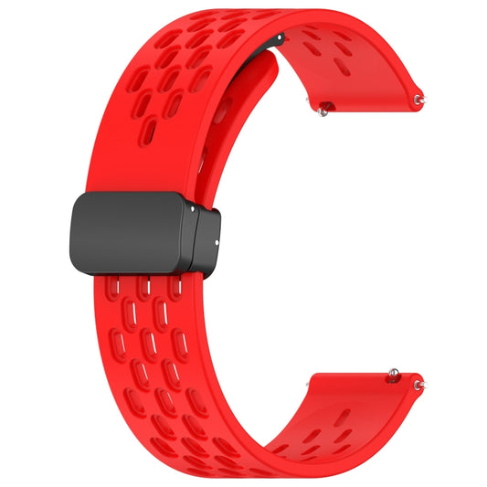 For Honor Watch Dream 22mm Folding Magnetic Clasp Silicone Watch Band(Red) by buy2fix