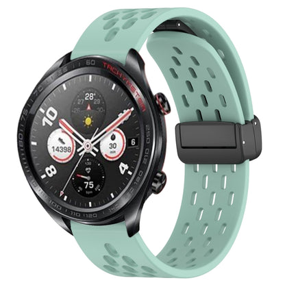 For Honor Watch Dream 22mm Folding Magnetic Clasp Silicone Watch Band(Teal) by buy2fix