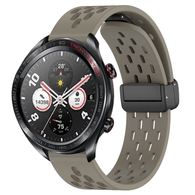 For Honor Watch Dream 22mm Folding Magnetic Clasp Silicone Watch Band(Space Ash) by buy2fix