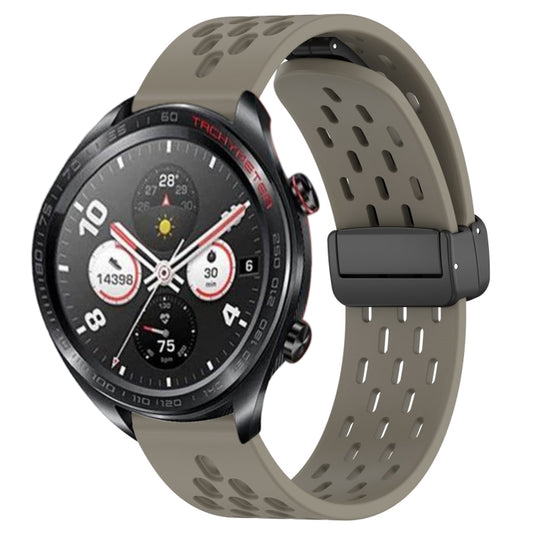 For Honor Watch Dream 22mm Folding Magnetic Clasp Silicone Watch Band(Space Ash) by buy2fix