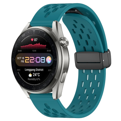 For Huawei Watch 3 Pro New 22mm Folding Magnetic Clasp Silicone Watch Band(Hidden Green) by buy2fix