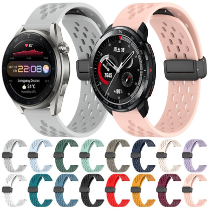 For Huawei Watch GT3 46mm 22mm Folding Magnetic Clasp Silicone Watch Band(Red) by buy2fix