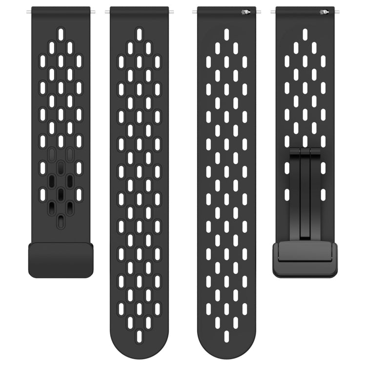 For Huawei GT2 46mm 22mm Folding Magnetic Clasp Silicone Watch Band(Space Ash) by buy2fix