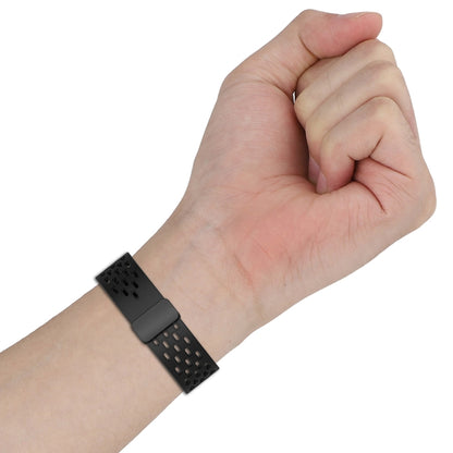 For Huawei GT2 46mm 22mm Folding Magnetic Clasp Silicone Watch Band(Space Ash) by buy2fix