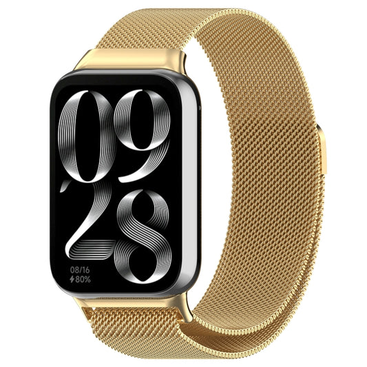 For Xiaomi Smart Band 9 Pro / 8 Pro Milan Magnetic Steel Mesh Watch Band(Gold) - Watch Bands by buy2fix | Online Shopping UK | buy2fix