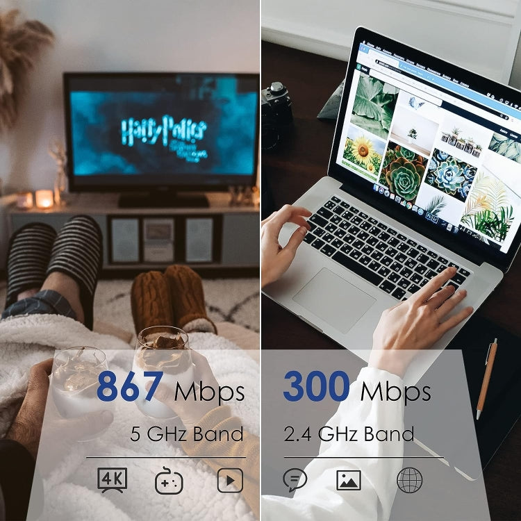 WAVLINK WN531P3 WAN / LAN Port Signal Booster Wireless Repeater AC1200 Wireless Routers, Plug:US Plug by buy2fix