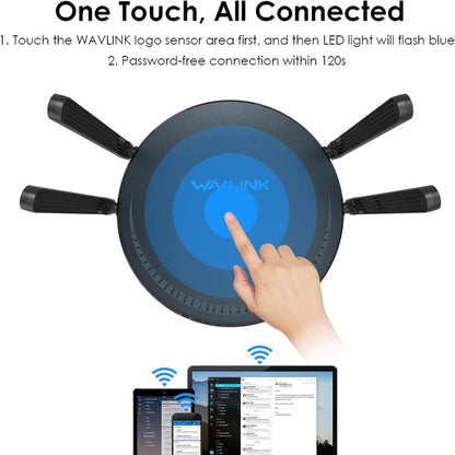 WAVLINK WN531MX3 Wider Coverage AX3000 WiFi 6 Wireless Routers Dual Band Wireless Repeater, Plug:AU Plug by buy2fix