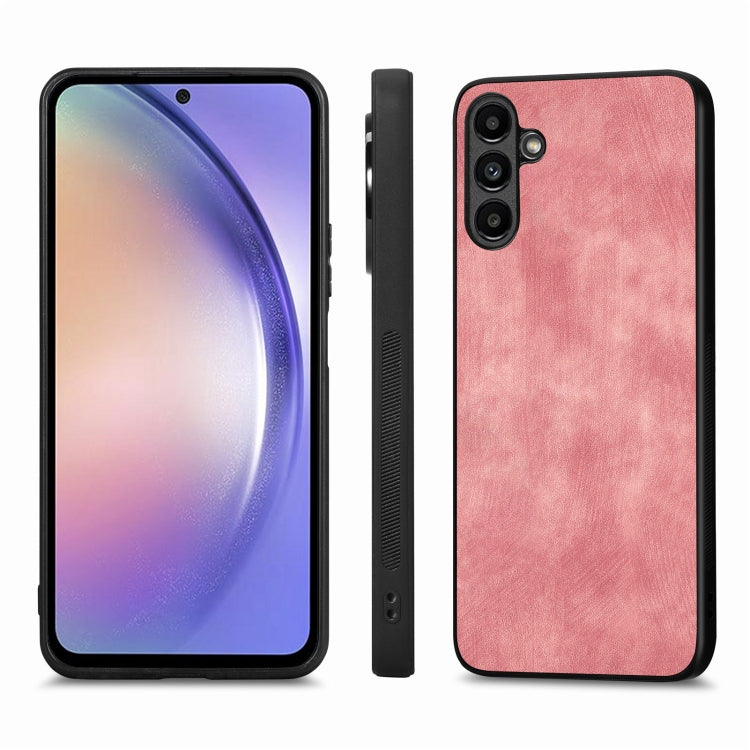 For Samsung Galaxy Note20 Ultra Vintage Leather PC Back Cover Phone Case(Pink) by buy2fix