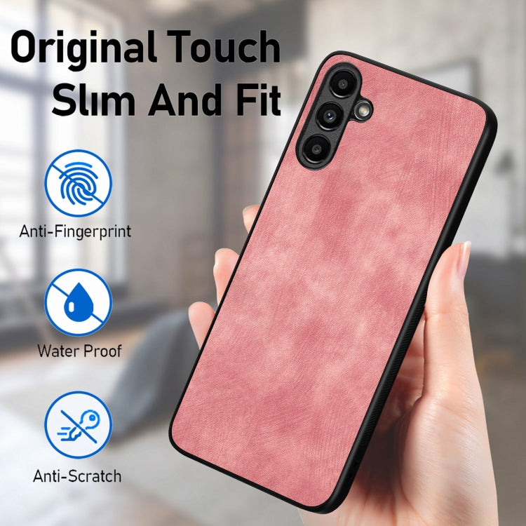 For Samsung Galaxy Note20 Ultra Vintage Leather PC Back Cover Phone Case(Pink) by buy2fix