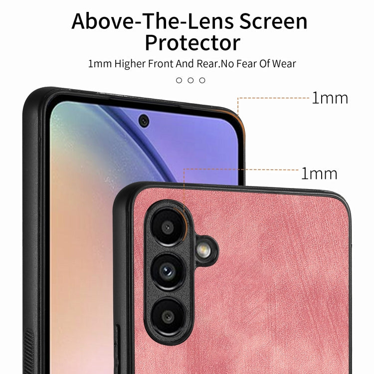 For Samsung Galaxy Note20 Ultra Vintage Leather PC Back Cover Phone Case(Pink) by buy2fix