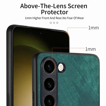 For Samsung Galaxy S25 5G Vintage Leather PC Back Cover Phone Case(Green) by buy2fix