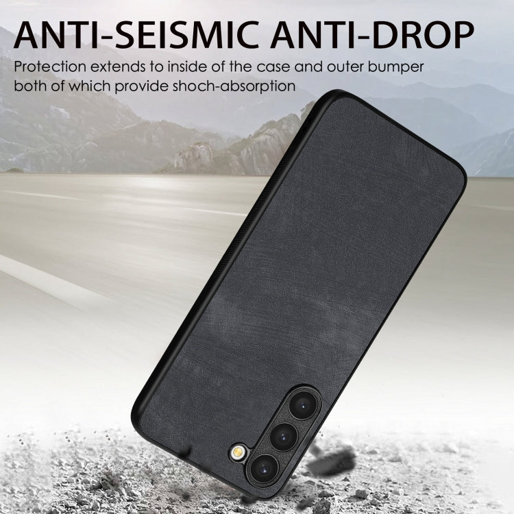 For Samsung Galaxy S25+ 5G Vintage Leather PC Back Cover Phone Case(Black) by buy2fix