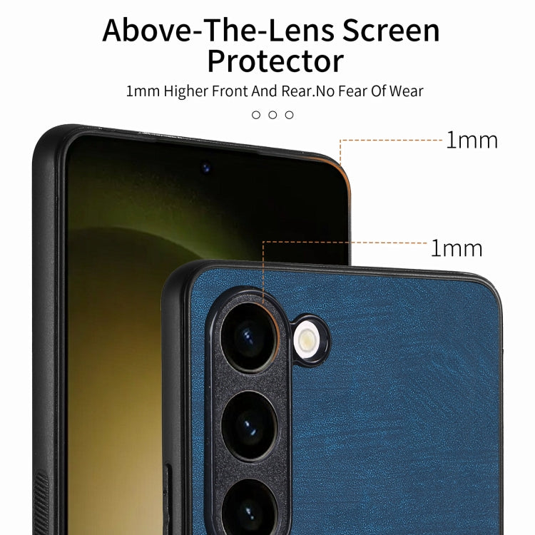 For Samsung Galaxy S25+ 5G Vintage Leather PC Back Cover Phone Case(Blue) by buy2fix