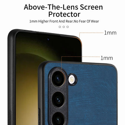 For Samsung Galaxy S25+ 5G Vintage Leather PC Back Cover Phone Case(Blue) by buy2fix