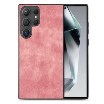 For Samsung Galaxy S25 Ultra 5G Vintage Leather PC Back Cover Phone Case(Pink) by buy2fix