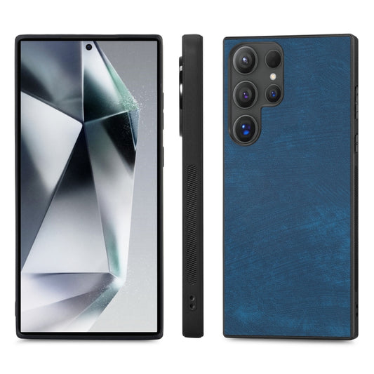 For Samsung Galaxy S25 Ultra 5G Vintage Leather PC Back Cover Phone Case(Blue) by buy2fix