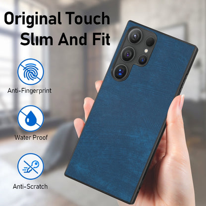 For Samsung Galaxy S25 Ultra 5G Vintage Leather PC Back Cover Phone Case(Blue) by buy2fix