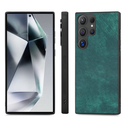 For Samsung Galaxy S25 Ultra 5G Vintage Leather PC Back Cover Phone Case(Green) by buy2fix