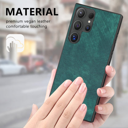 For Samsung Galaxy S25 Ultra 5G Vintage Leather PC Back Cover Phone Case(Green) by buy2fix