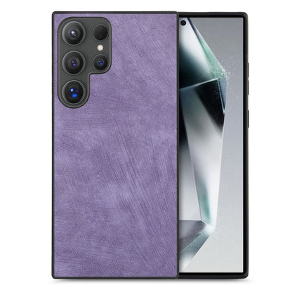 For Samsung Galaxy S25 Ultra 5G Vintage Leather PC Back Cover Phone Case(Purple) by buy2fix