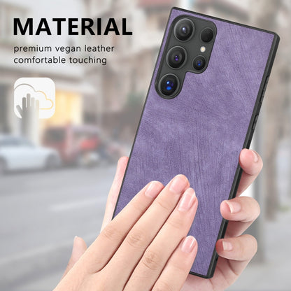 For Samsung Galaxy S25 Ultra 5G Vintage Leather PC Back Cover Phone Case(Purple) by buy2fix