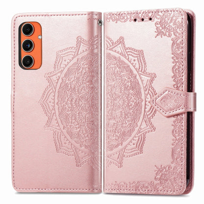 For Samsung Galaxy C55 Mandala Flower Embossed Leather Phone Case(Rose Gold) by buy2fix