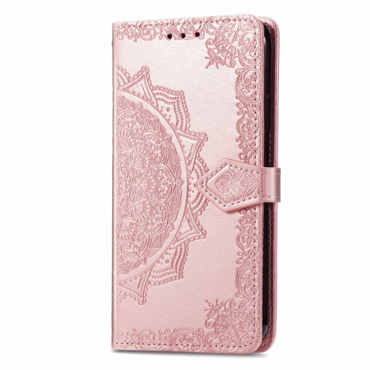 For Samsung Galaxy C55 Mandala Flower Embossed Leather Phone Case(Rose Gold) by buy2fix