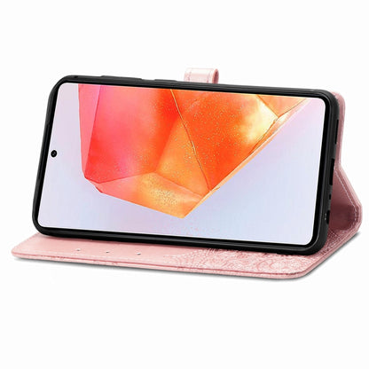 For Samsung Galaxy C55 Mandala Flower Embossed Leather Phone Case(Rose Gold) by buy2fix