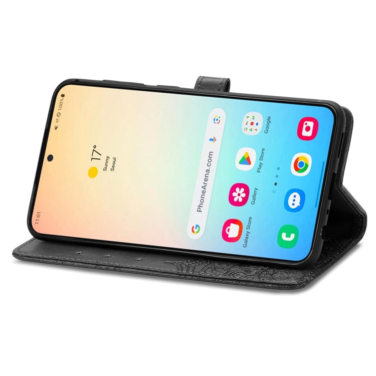 For Samsung Galaxy S25+ 5G Mandala Flower Embossed Leather Phone Case(Black) by buy2fix