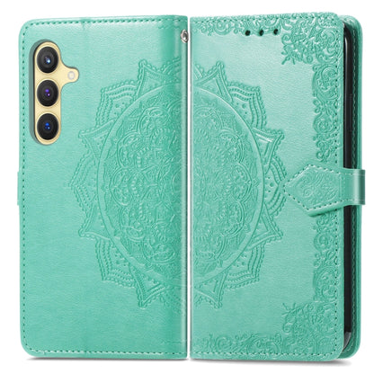 For Samsung Galaxy S25+ 5G Mandala Flower Embossed Leather Phone Case(Green) by buy2fix