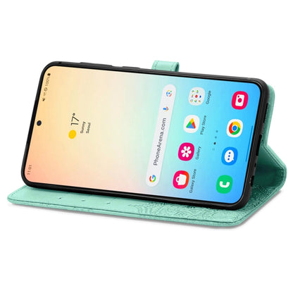 For Samsung Galaxy S25+ 5G Mandala Flower Embossed Leather Phone Case(Green) by buy2fix