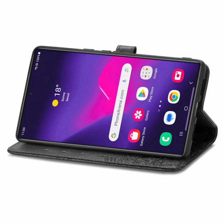 For Samsung Galaxy S25 Ultra 5G Mandala Flower Embossed Leather Phone Case(Black) by buy2fix