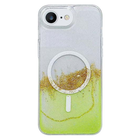 For iPhone 7 / 8 / SE 2022 / 2020  Gilding MagSafe Hybrid Clear TPU Phone Case(Green) - iPhone SE 2022 / 2020 / 8 / 7 Cases by buy2fix | Online Shopping UK | buy2fix