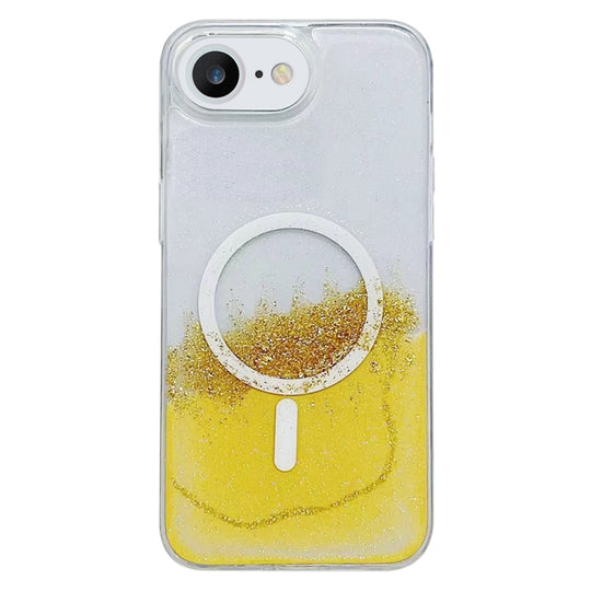 For iPhone 7 / 8 / SE 2022 / 2020  Gilding MagSafe Hybrid Clear TPU Phone Case(Yellow)