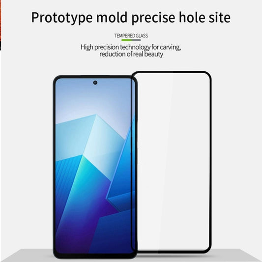 For vivo iQOO Z8X PINWUYO 9H 2.5D Full Screen Tempered Glass Film(Black) - vivo Tempered Glass by PINWUYO | Online Shopping UK | buy2fix