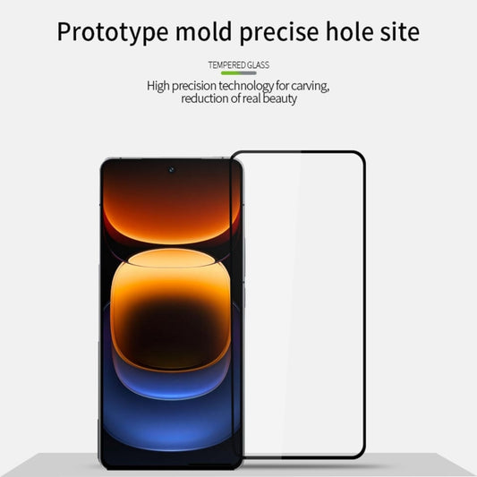 For vivo iQOO 12 PINWUYO 9H 2.5D Full Screen Tempered Glass Film(Black) - vivo Tempered Glass by PINWUYO | Online Shopping UK | buy2fix