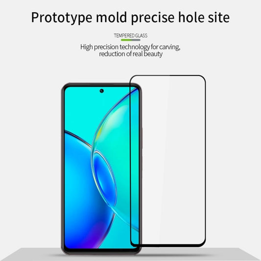 For vivo Y27s PINWUYO 9H 2.5D Full Screen Tempered Glass Film(Black) - vivo Tempered Glass by PINWUYO | Online Shopping UK | buy2fix
