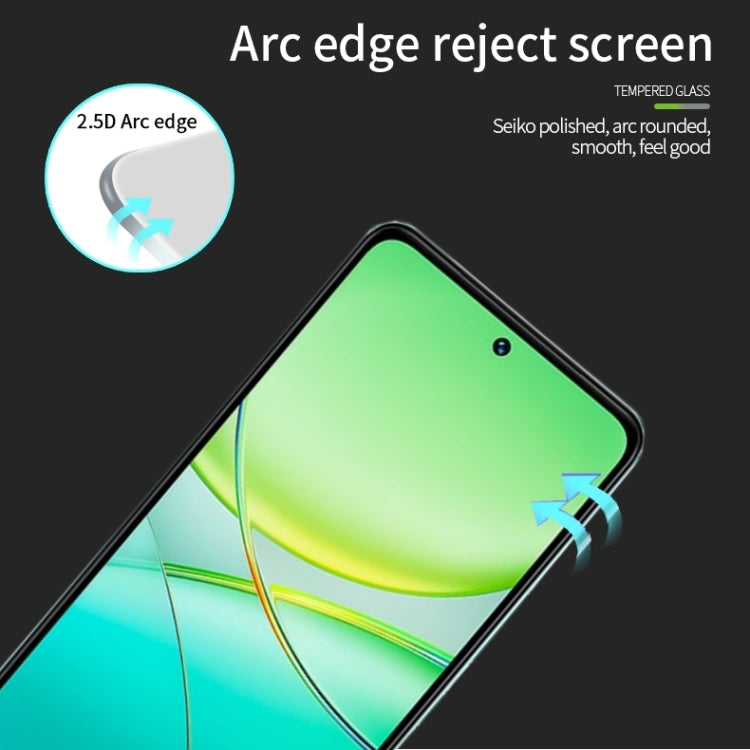 For vivo T3 PINWUYO 9H 2.5D Full Screen Tempered Glass Film(Black) - vivo Tempered Glass by PINWUYO | Online Shopping UK | buy2fix