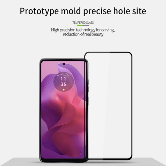 For Motorola Moto G24 / G24 Power PINWUYO 9H 2.5D Full Screen Tempered Glass Film(Black) - Motorola Tempered Glass by PINWUYO | Online Shopping UK | buy2fix