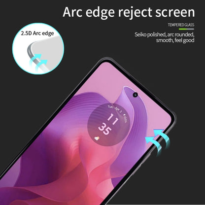For Motorola Moto G24 / G24 Power PINWUYO 9H 2.5D Full Screen Tempered Glass Film(Black) - Motorola Tempered Glass by PINWUYO | Online Shopping UK | buy2fix