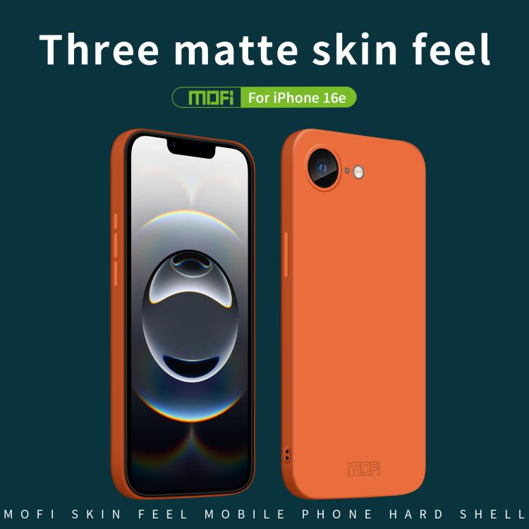 For iPhone 16e MOFI Qin Series Skin Feel All-inclusive PC Phone Case(Black) - iPhone 16e Cases by MOFI | Online Shopping UK | buy2fix