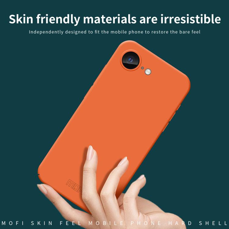 For iPhone 16e MOFI Qin Series Skin Feel All-inclusive PC Phone Case(Black) - iPhone 16e Cases by MOFI | Online Shopping UK | buy2fix