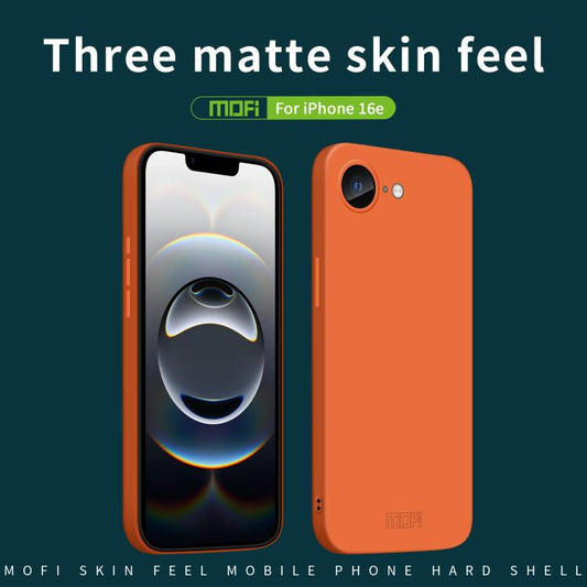 For iPhone 16e MOFI Qin Series Skin Feel All-inclusive PC Phone Case(Blue) - iPhone 16e Cases by MOFI | Online Shopping UK | buy2fix